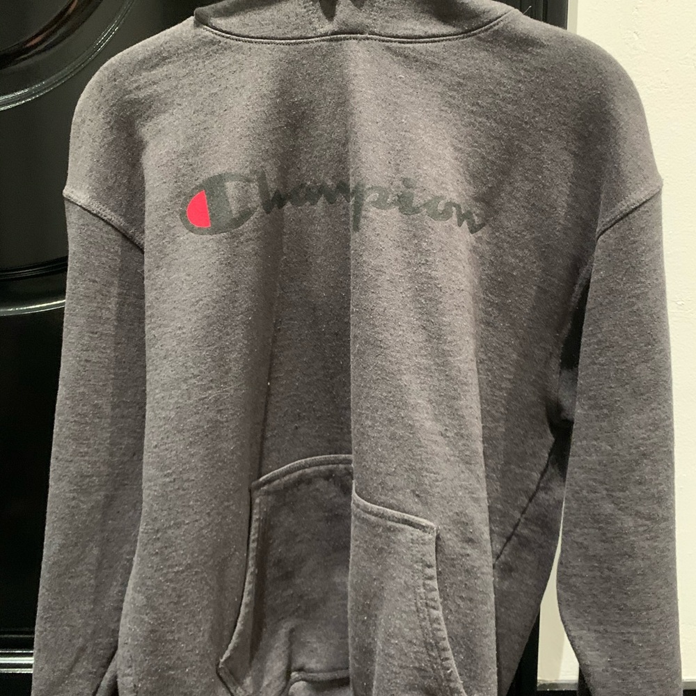 gray champion hoodie